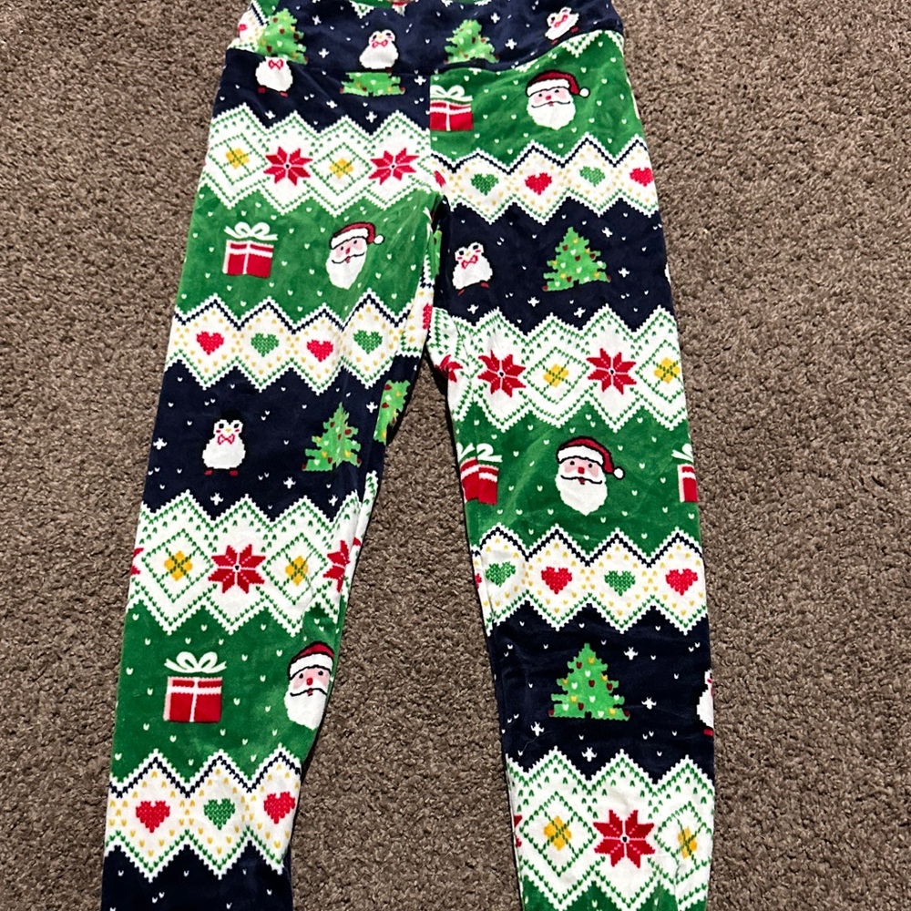 No Boundaries velour super soft Christmas Leggings - Size small
